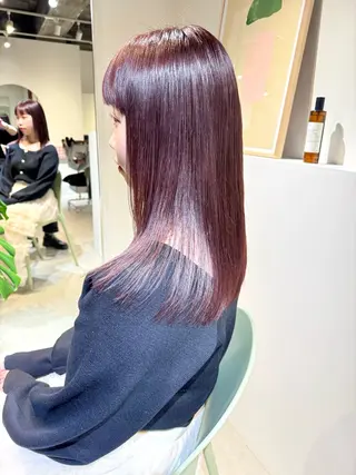 セミロング カラー 髪質改善マスター 長尾勇弥/梅田中津のヘアスタイル