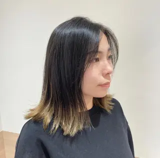 ミディアム カラー 大阪ヴィーガンサロン KANAKOのヘアスタイル