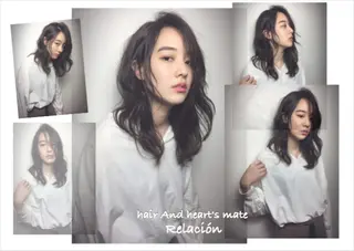 セミロング カラー パーマ ヘアアレンジ ネイル 岩崎 克秀のヘアスタイル