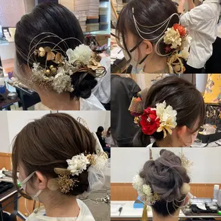 セミロング ヘアアレンジ newi赤羽 ✂️KEN✂️のヘアスタイル