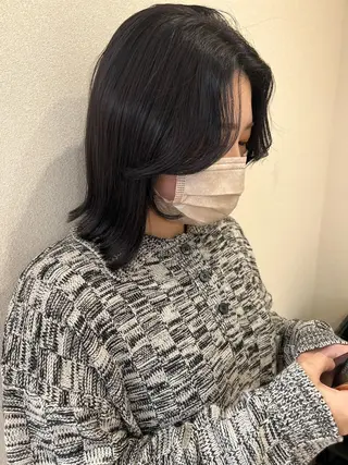 ミディアム カラー 外国人対応 佐久間のヘアスタイル