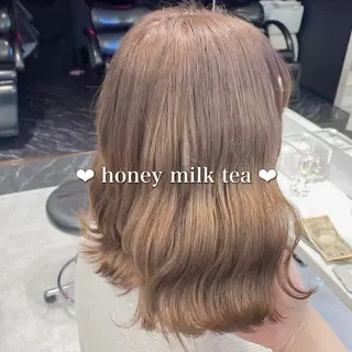 ミディアム カラー ヘアアレンジ メンズ キッズ お悩み解決美容師 💐AMIのヘアスタイル