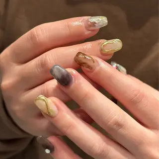 セミロング m kaori𓃟のネイルデザイン