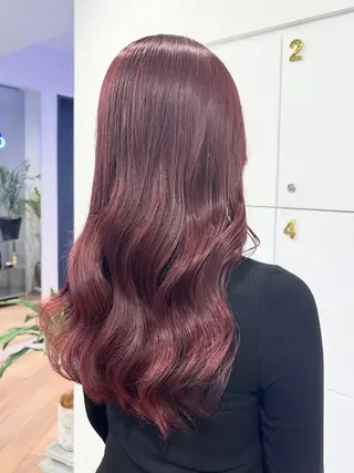 セミロング ブリーチ透明感カラー 🍀mizuki🍀のヘアスタイル