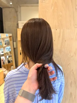 セミロング 透明感カラー🤎/ ツヤカラー/さくらのヘアスタイル