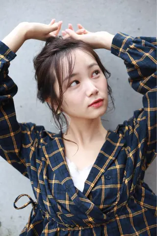 セミロング カラー ヘアアレンジ Satsuki ✂︎♡のヘアスタイル