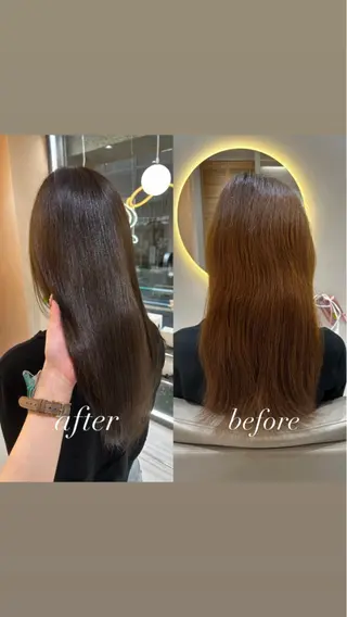 ロング カラー 🫧赤み消し＊艶髪 nanami🫧のヘアスタイル