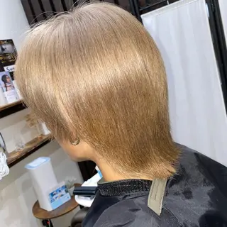 ショート カラー メンズパーマ /栄/伊藤りんなのヘアスタイル