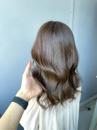 セミロング カラー ベージュカラー💖 やすひろのヘアスタイル