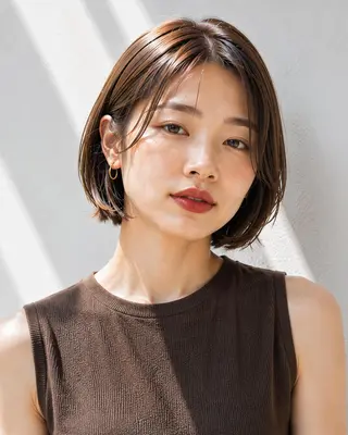 ミディアム 女性カット&カラー モデル⭐️大坂望心のヘアスタイル