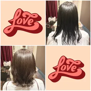 ミディアム 曲がる縮毛矯正 LIBER 岩名のヘアスタイル