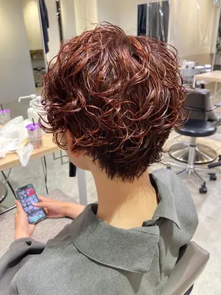 ショート パーマ メンズ清潔感のプロ 💈メンズパーマ藤田のヘアスタイル