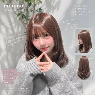 セミロング カラー レイヤー/巻ける 縮毛矯正🇰🇷早坂のヘアスタイル