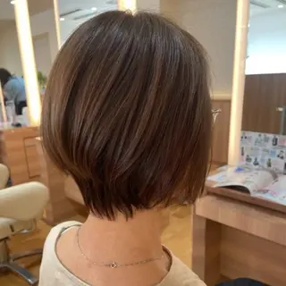 ショート カラー ボブ/透明感カラー 🤍永田真穂のヘアスタイル