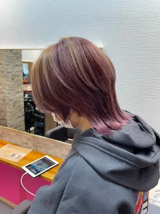 ミディアム カラー YUI/ ブリーチカラー🌷のヘアスタイル