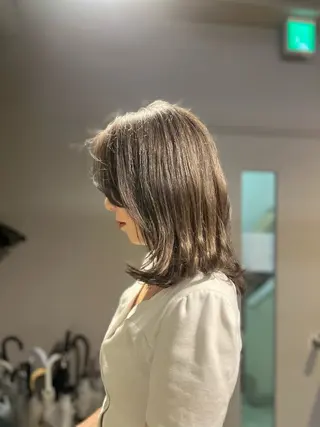 ミディアム カラー ヘアアレンジ 💍透明感×韓流ハイ トーン💍RYUTAのヘアスタイル