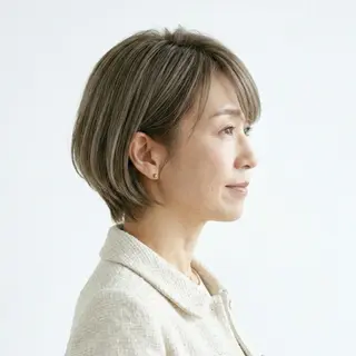 ショート カラー 🌿京都丸みショート /小倉徒歩4分/多田のヘアスタイル