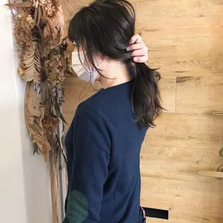 セミロング カラー 吉川 ミチオ 【SHIKIO】のヘアスタイル
