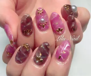 ネイル モチの良さ◉ フィルインネイル♡のネイルデザイン