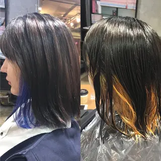 ミディアム カラー パーマ ヘアアレンジ メンズ キッズ ネイル マツエク・マツパ サロンドミルク 渋谷高比良のヘアスタイル