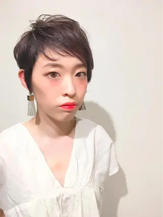ショート カラー 柔らか垢抜けカラーと カット🫧ASUKAのヘアスタイル