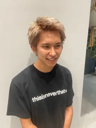 カラー メンズ 石田 俊介のヘアスタイル