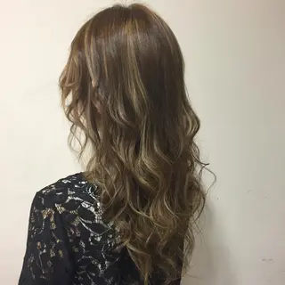 セミロング カラー エクステ/レイヤー 落合/心斎橋のヘアスタイル