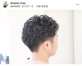ショート パーマ メンズ 矢島 真樹のヘアスタイル