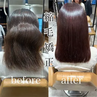 ミディアム カラー パーマ 縮毛矯正/ ✨艶髪/芦川優磨のヘアスタイル
