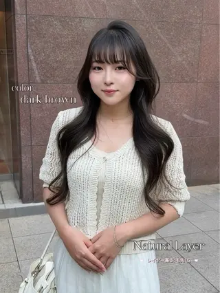 ロング カラー 大人韓国レイヤ ー特化|角岡泉希🩶のヘアスタイル