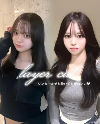 ロング Ranjyu/韓国ワ ンホンレディース🎀のヘアスタイル