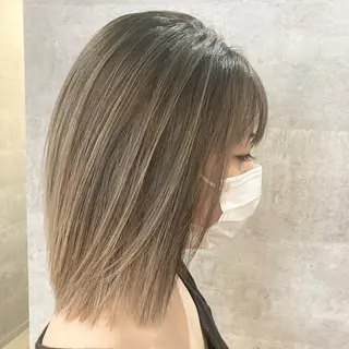 ミディアム カラー 髪質改善で 憧れの潤艶美髪にのヘアスタイル