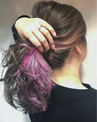 ミディアム カラー ヘアアレンジ 沖縄東京2拠点美容師 mamicoのヘアスタイル