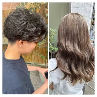 ロング カラー メンズ 山本 龍亜のヘアスタイル