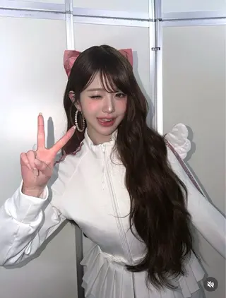 ロング カラー ラベンダー💜グレー 🩶ミント‪🩵のヘアスタイル