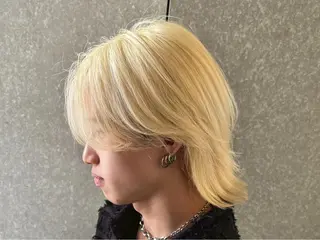ミディアム カラー メンズ 福田 世奈のヘアスタイル