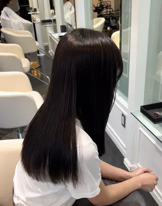 セミロング カラー 【髪質改善/縮毛矯正 /カラー】ホサカのヘアスタイル