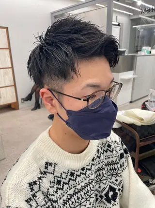 ショート メンズ 京都河原町 メンズパーマ助川龍哉のヘアスタイル