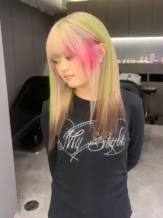セミロング カラー デザインカラー /rioのヘアスタイル