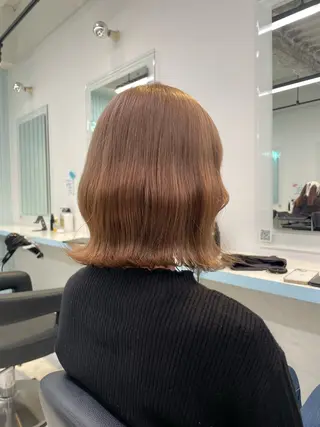 セミロング 🤎モテ髪&透明感 ミルクティー🥣🤎のヘアスタイル