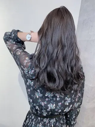 セミロング カラー パーマ _ WHITE三宮店のヘアスタイル