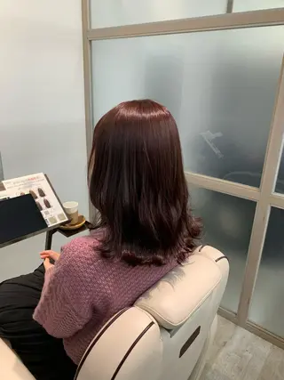 セミロング 髪質改善×艶カラー 🌼Haru🌼のヘアスタイル