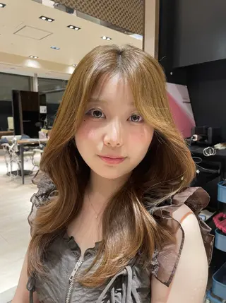ロング カラー umi/レイヤー /トレンドヘア🩵のヘアスタイル
