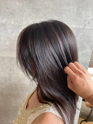 セミロング カラー ヘアアレンジ ✨髪質改善/透明感✨ 西野 陽のヘアスタイル