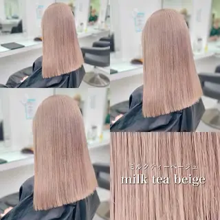 ロング 🤎モテ髪&透明感 ミルクティー🥣🤎のヘアスタイル
