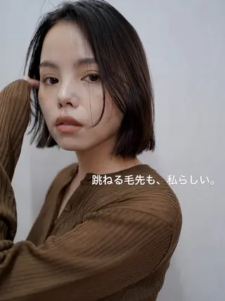 ミディアム カラー ボブ/ミディアム 親しみやすさ/さくらのヘアスタイル