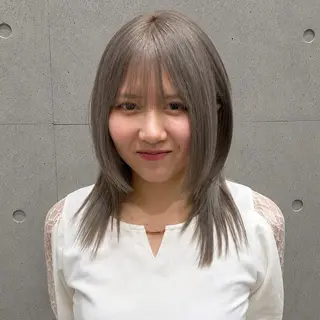 ミディアム カラー ✨ブリーチ支持No1 複雑履歴修正/舘岡のヘアスタイル