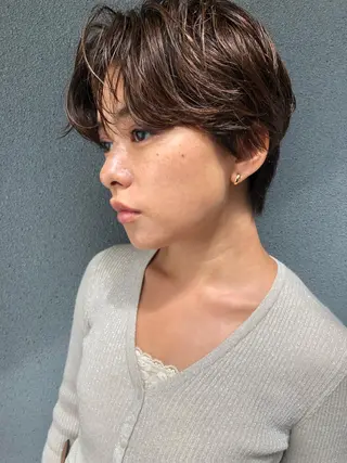 ショート カラー パーマ ミニモ最高評価獲得 ⭐️代表/Koheiのヘアスタイル