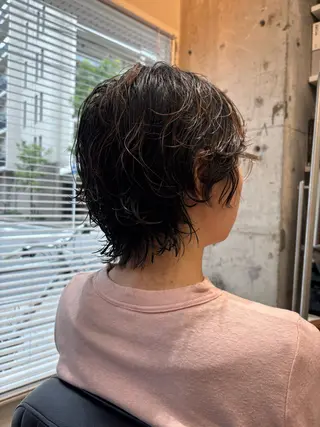 ショート パーマ 永田 愛莉のヘアスタイル