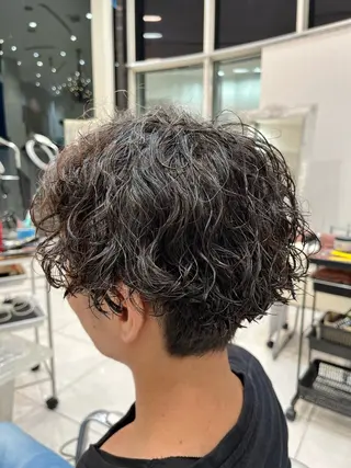 ショート パーマ メンズ 店舗代表 佐藤 幸平のヘアスタイル